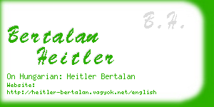 bertalan heitler business card